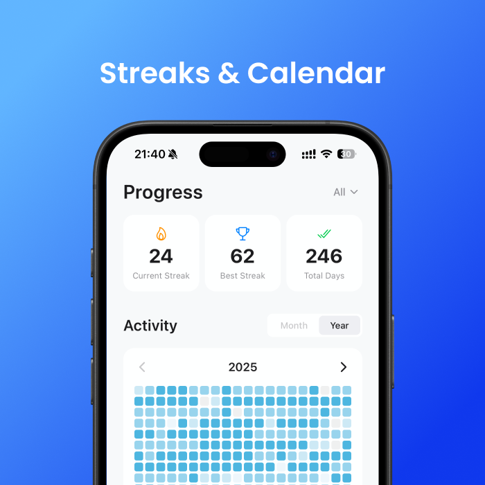 Streaks & Calendar
